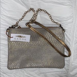 NWT Canoe Envelope CB: Mock Croc Bag Purse